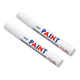 2 Canetas Branca Para Pintar Letras Pneu A Prova D água