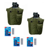 2 Cantil 950ml Plástico 30 Pastilhas Purificadoras De Água