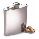 2 Cantil Porta Bebida De Bolso 210ml Inox Whisky Vodka Rum