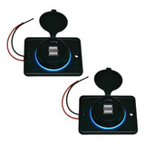 2 Carregadores De Carro 3.1a Slim 2 Usb Gadget Gps Tab