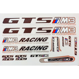 2 Cartelas Adesivo Para Bicicleta Gts M3 Mtb Racing Preto