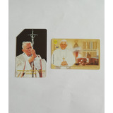 2 Cartões Telefônicos Papa João Paulo Ii Papa Bento Xvi