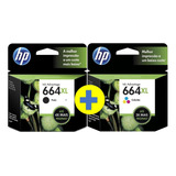 2 Cartuchos De Tinta 664xl Black