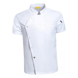 2 Casaco Chef Masculino Jaqueta Manga Curta Tamanho G Branco