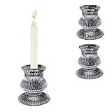 2 Castiçal De Vidro Porta Velas Enfeite Decoração
