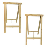 2 Cavalete Para Mesa Rústica Madeira Natural Pinus