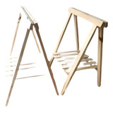 2 Cavaletes Studio Com Prateleiras Cavalete De Pinus 50x80
