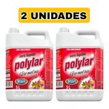 2 Cera Liquida 5 Litros Polylar Vermelha Start Limpeza Piso