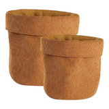 2 Cestos De Veludo Para Plantas Organizador Versátil Casa