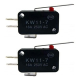 2 Chave Micro Switch Fim De Curso Kw11 7 3 2t 16a 27mm Nf e