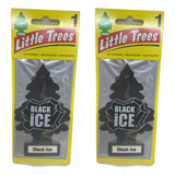 2 Cheirinho Little Trees Black Ice Odorizador Automotivo