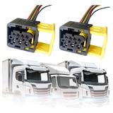 2 Chicote Plug Conector Pisca Dianteiro Seta Scania S5 6vias