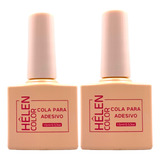 2 Cola Nail 15ml Secar Na Cabine Led Uv Helen Color