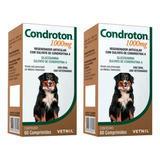 2 Condroton Cães 1000 Mg 120cp Regenerador Articular Vetnil