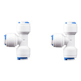2 Conector União T Para Mangueira Fina 1 4 C Engate Rápido