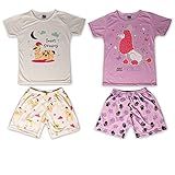 2 Conjunto De Pijamas De Verão Meia Estação Infantil Juvenil Roupa De Menina Brilha No Escuro Tamanho 4