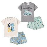 2 Conjunto Pijama Infantil Meninos Roupa Curta Verão Algodão Tamanho 8 COR SORTIDOS
