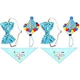 2 Conjuntos Artigos Para Decoração De Animais De Estimação Lenço De Pescoço De Cachorro Bandanas De Cachorro De Natal Kits De Crochê Triângulo Cachecol Triangular Algodão Poliéster