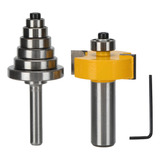 2 Conjuntos De Brocas De Roteador Rabbet Silver Yellow T Typ