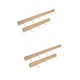 2 Conjuntos De Ganchos De Rack De Joias De Parede Para Pendurar Roupas Corrente Montada Porta Chaves Placa De Pino Brinco Expositor Kit De Decoração Suporte De Joias Colar Cabide Anéis De Ma