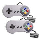 2 Controle Compatível Super Nintendo Joystick Snes Colorido