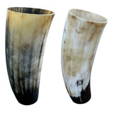 2 Copos De Chifre Guampa Vikings Horn Drink Medieval