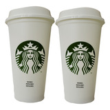 2 Copos Starbucks Reutilizáveis Plásticos