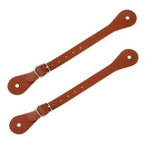 2 Correias De Espora Ajustável 1 Par Cowboy Cowgirl Marrom
