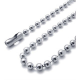 2 Correntes Aço Inox Bolinha 2 4mm 80cm De Comprimento