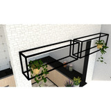 2 Cubos Prateleira Tela Ferro Estilo Industrial 50x97x30