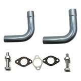 2 Curva Escapamento 50cm 2 Flange 90 2 1 2 Polegadas