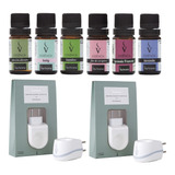 2 Difusor Elétrico Standard E 6 Essências 10ml Via Aroma
