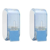 2 Dispenser Suporte Porta Álcool Em Gel Saboneteira Azul