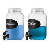 2 Dispenser Vidro Amaciante E Sabão Em Pó Liquido Branco 3l