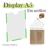 2 Display Parede Quadro Avisos Porta Folhas A5 Acrílico Vert