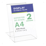 2 Display Porta Folha Sulfite A4