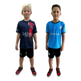 2 Dois Kit Conjunto Infantil E Juvenil Futebol Internacional