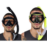 2 dois Kits De Mergulho Shark Ii Dive Motion Cor Preto E Amarelo