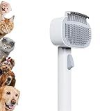 2 Em 1 Escova Para Animais De Estimação- Escova Automática-Rasqueadeira Macia Branca- Rasqueadeira Tira Pelos Pet Cães E Gatos