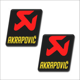 2 Emblemas Adesivos Akrapovic Moto Carro Resinado 3m