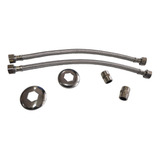 2 Engates Flexível Kit Rabicho Mangueira 40cm Quente Fria