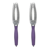 2 Escova Cabelo Profissional Estilo Oliviagarden Fingerbrush