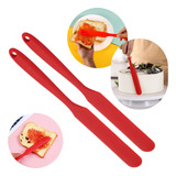 2 Espátulas Confeiteiro Silicone Lisa Desenforma Bolo