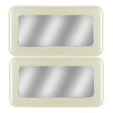 2 Espelho Interno Quebra Sol Universal Com Dupla Face Bege