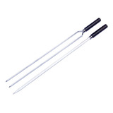 2 Espetos Artesanais Churrasco Alumínio Lâmina 55 Ou 70 Cm