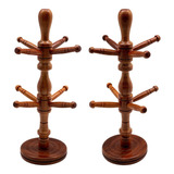 2 Expositor Brincos Chaveiro Porta Jóias Bijuteria Madeira