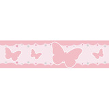 2 Faixa Decorativa Adesivo Border Infantil Nuvens Borboletas
