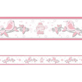 2 Faixa Decorativa Adesivo Border Passarinho Gaiola Galho
