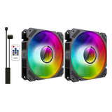 2 Fan Cooler Preto Argb Gamemax Rainbow c9 controladora