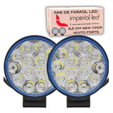 2 Farol De Milha Led Redondo 42w 12v 24v Jeep Pequeno Menor